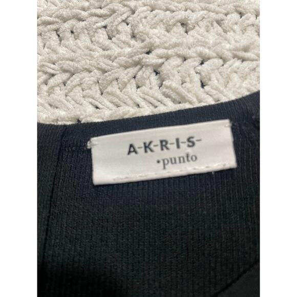 Akris Punto Flutter Sleeve Sheath Dress Knit Womens Sz XS Knee Length Black LBD - Picture 3 of 11